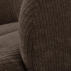 Woood MOJO draaifauteuil geweven ribstof bruin