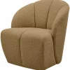 Woood MOJO draaifauteuil boucle geel/bruin melange