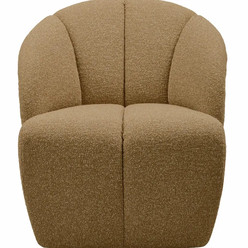Woood MOJO draaifauteuil boucle geel/bruin melange