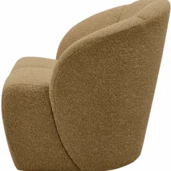 Woood MOJO draaifauteuil boucle geel/bruin melange