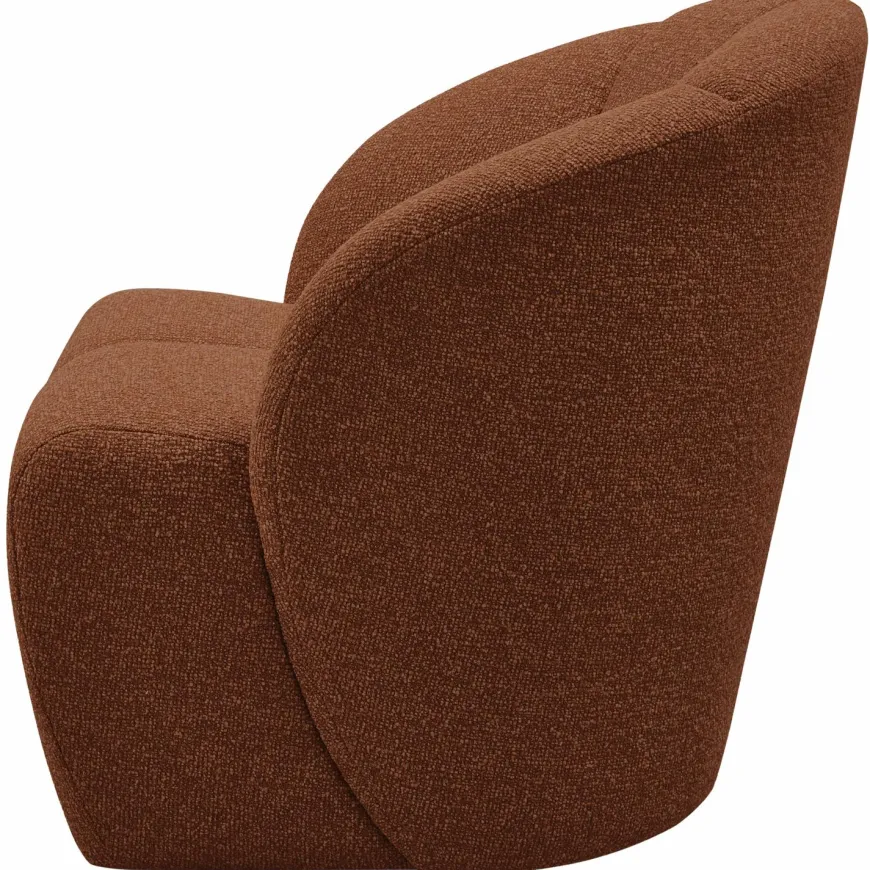 Woood MOJO draaifauteuil boucle roestbruin melange