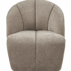 Woood MOJO draaifauteuil geweven ribstof donker zand