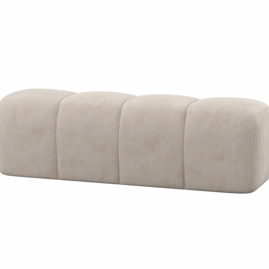 Woood Mojo Eetbankje 164 Cm Ribstof Ecru