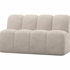 Woood Mojo Eetbankje 164 Cm Met Rugleuning Ribstof Ecru