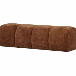 Woood MOJO eetbankje 164CM geweven ribstof roestbruin