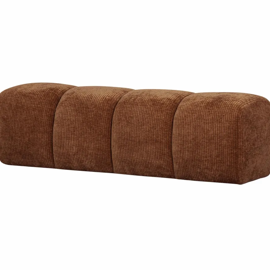 Woood MOJO eetbankje 164CM geweven ribstof roestbruin