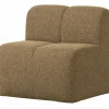 Woood Mojo Eetbankje 84cm Met Rugleuning Boucle Geel/Bruin Melange
