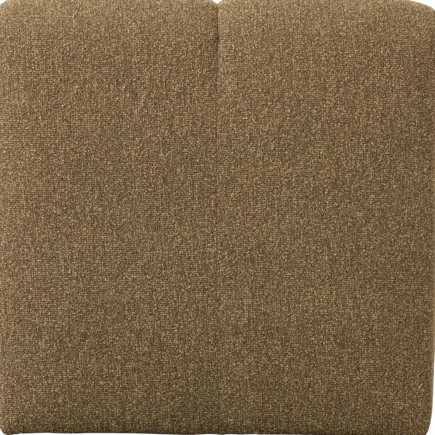 Woood Mojo Eetbankje 84cm Met Rugleuning Boucle Geel/Bruin Melange