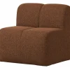 Woood Mojo Eetbankje 84cm Met Rugleuning Boucle Roestbruin Melange