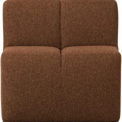 Woood Mojo Eetbankje 84cm Met Rugleuning Boucle Roestbruin Melange