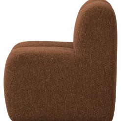 Woood Mojo Eetbankje 84cm Met Rugleuning Boucle Roestbruin Melange