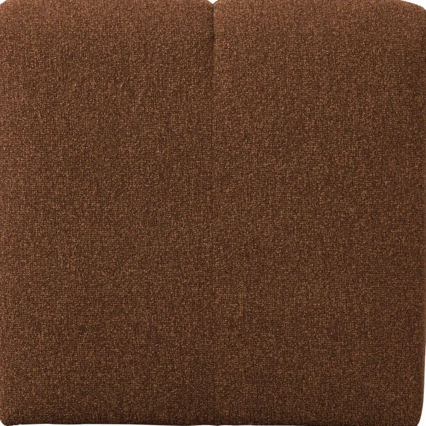 Woood Mojo Eetbankje 84cm Met Rugleuning Boucle Roestbruin Melange