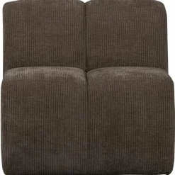 Woood Mojo Eetbankje 84cm Met Rugleuning Ribstof Bruin