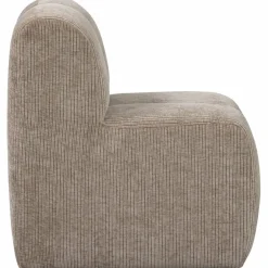 Woood MOJO eetbankje 84CM met rugleuning Ribstof donkerzand