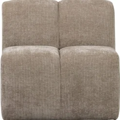 Woood MOJO eetbankje 84CM met rugleuning Ribstof donkerzand