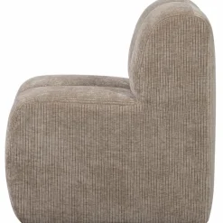 Woood MOJO eetbankje 84CM met rugleuning Ribstof donkerzand