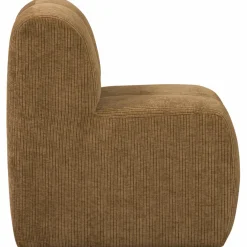 Woood Mojo Eetbankje 84cm Met Rugleuning Ribstof Honinggeel