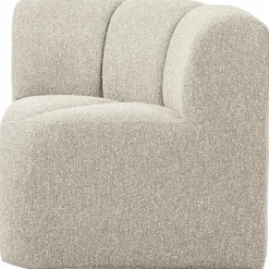 Woood Mojo Eetbankje Hoek Met Rugleuning Boucle Beige Melange