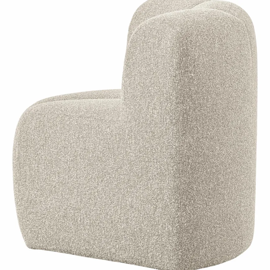 Woood Mojo Eetbankje Hoek Met Rugleuning Boucle Beige Melange