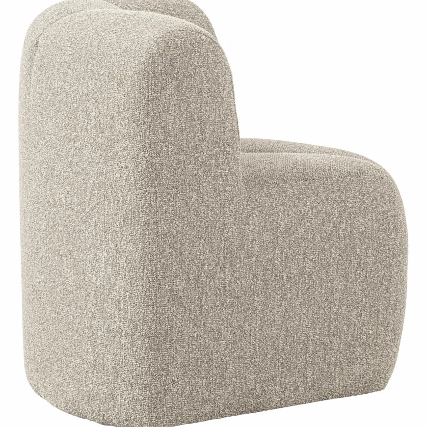 Woood Mojo Eetbankje Hoek Met Rugleuning Boucle Beige Melange