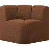 Woood Mojo Eetbankje Hoek Met Rugleuning Boucle Roestbruin Melange