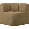 Woood Mojo Eetbankje Hoek Met Rugleuning Boucle Geel/Bruin Melange