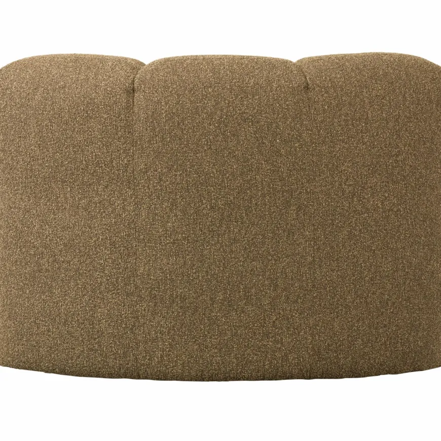 Woood Mojo Eetbankje Hoek Met Rugleuning Boucle Geel/Bruin Melange