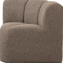 Woood Mojo Eetbankje Hoek Met Rugleuning Boucle Bruin Melange