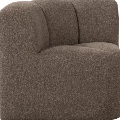 Woood Mojo Eetbankje Hoek Met Rugleuning Boucle Bruin Melange