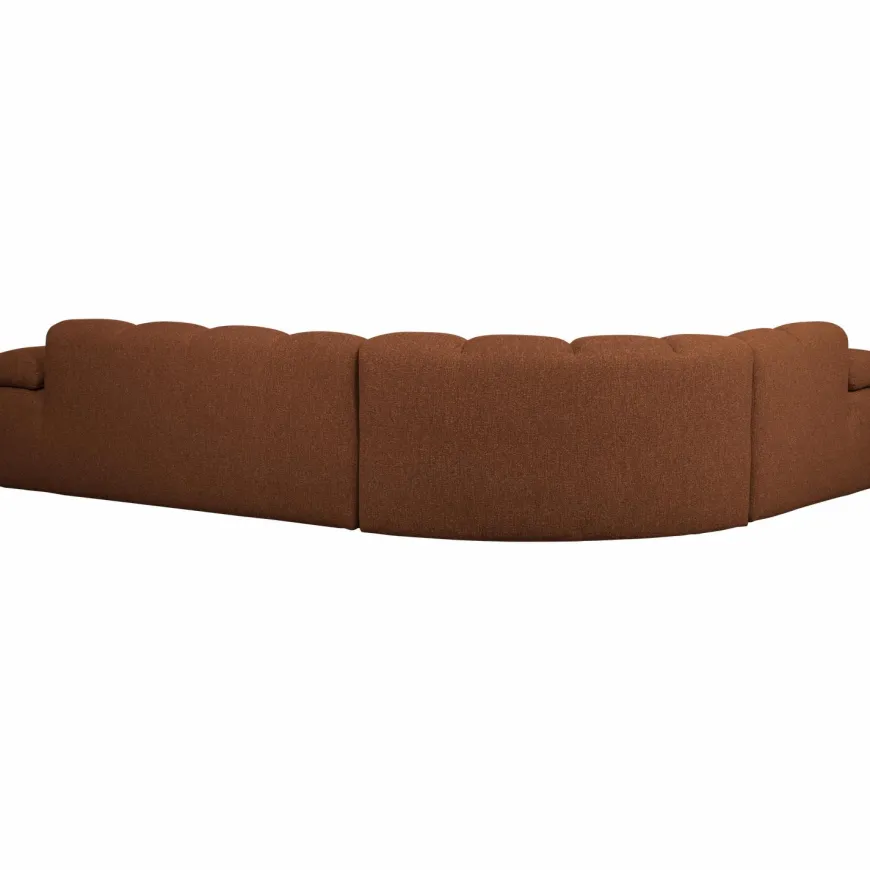 Woood Mojo Hoekbank Links Boucle Roestbruin Melange