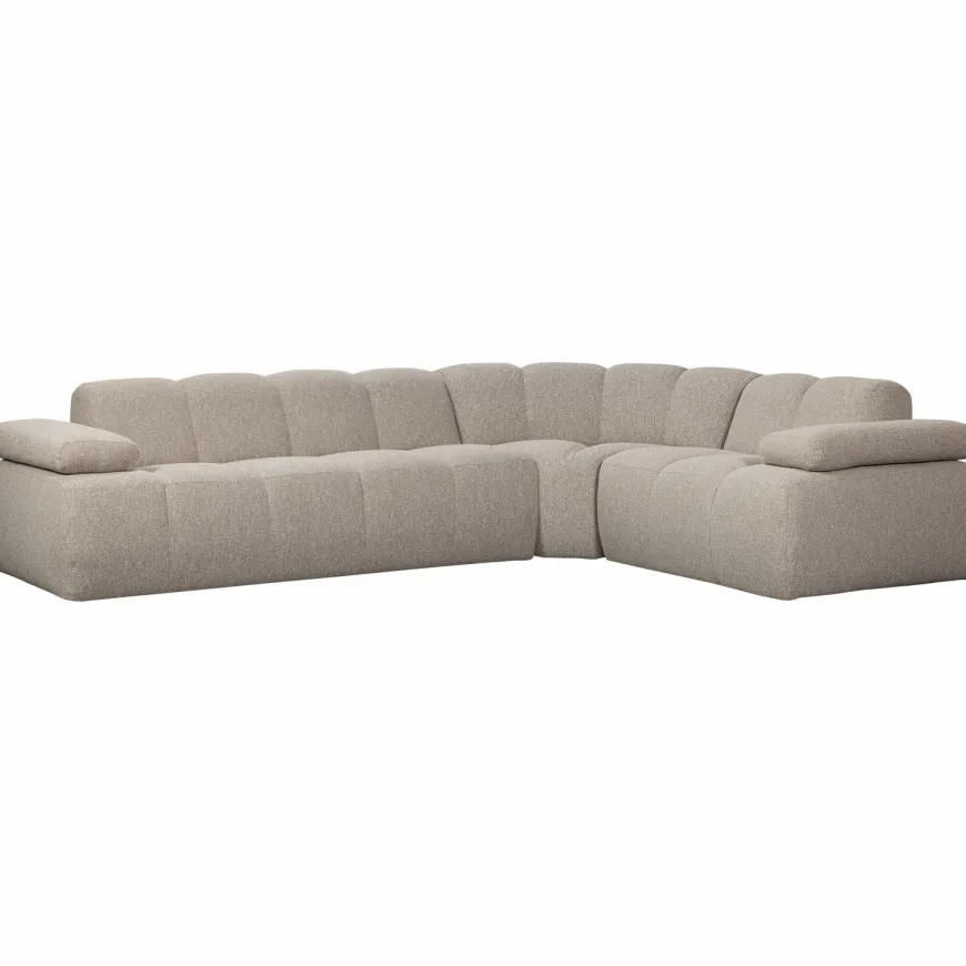 Woood Mojo Hoekbank Rechts Boucle Beige Melange