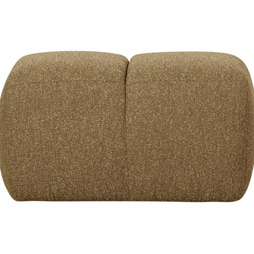 Woood Mojo poef 45x84x64cm boucle geel/bruin melange