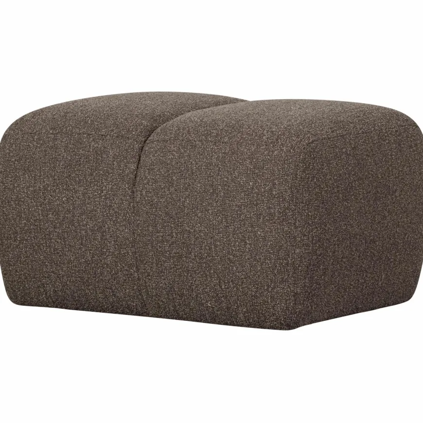 Woood Mojo poef 45x84x64cm boucle bruin melange