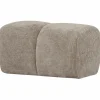 Woood Mojo poef 45x84x64cm geweven ribstof donkerzand