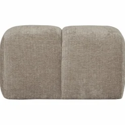 Woood Mojo poef 45x84x64cm geweven ribstof donkerzand