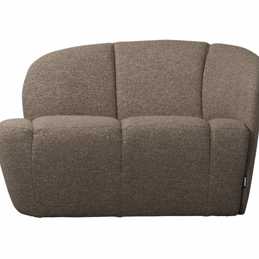 Woood Mojo 2-Zits Bankje Rechts Boucle Bruin Melange