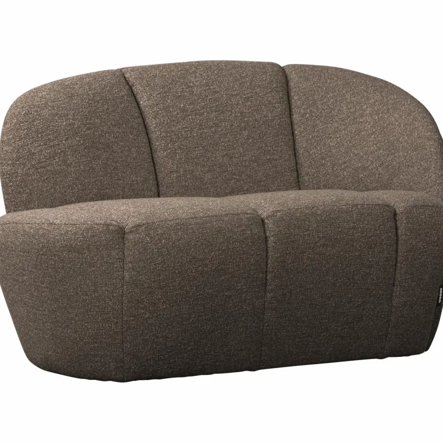 Woood Mojo 2-Zits Bankje Rechts Boucle Bruin Melange