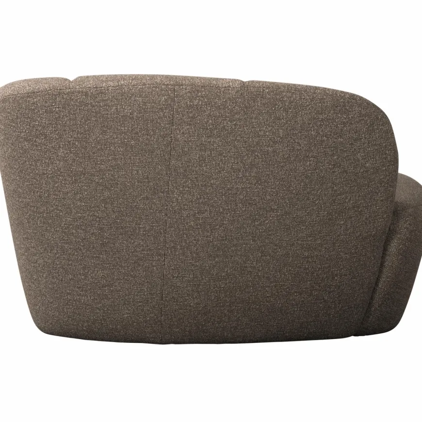 Woood Mojo 2-Zits Bankje Rechts Boucle Bruin Melange