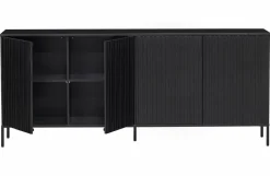 Woood New Gravure Dressoir 200 Cm Grenen Zwart [fsc]
