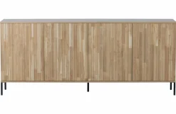 Woood New Gravure Dressoir 200 Cm Eiken Blanke Lak [fsc]