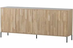 Woood New Gravure Dressoir 200 Cm Eiken Blanke Lak [fsc]