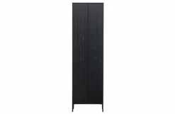 Woood New Gravure Hoge Kast Met Lade Grenen Zwart [fsc]