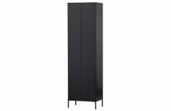 Woood New Gravure Hoge Kast Met Lade Grenen Zwart [fsc]
