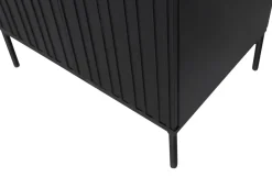 Woood New Gravure Hoge Kast Met Lade Grenen Zwart [fsc]