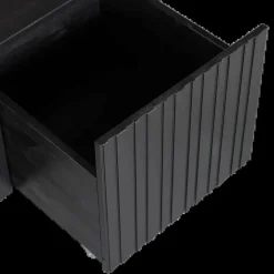 Woood New gravure kistbank grenen zwart [fsc]