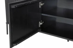 Woood New Gravure Tv Meubel 150 Cm Grenen Zwart [fsc]