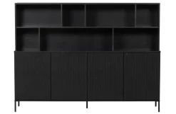 Woood New Gravure Wandkast Grenen Zwart [fsc]