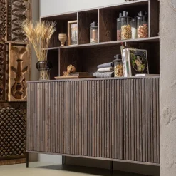 Woood New Gravure Wandkast Essen Espresso [fsc]