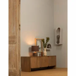 Woood Noam wanddeco halfrond hout dust 15x35x24cm