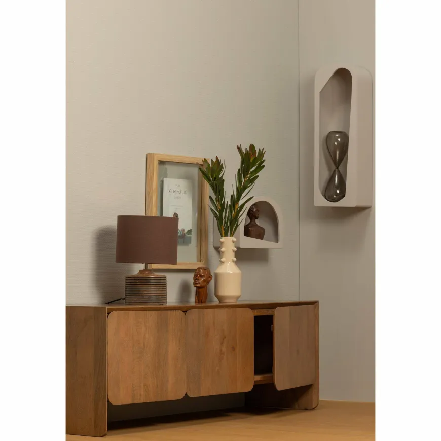 Woood Noam wanddeco langwerpig hout dust 15x70x24cm